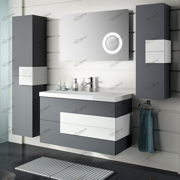 КОМПЛЕКТ МЕБЕЛИ CRONOS 100 СМ MATT GREY/WHITE SALGAR 21798