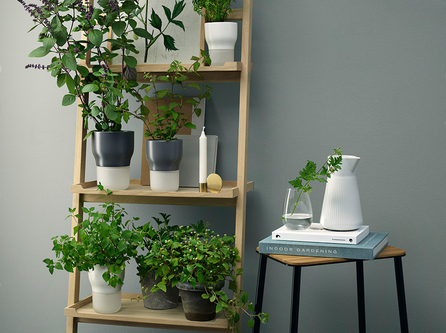 568153 Горшок для растений с функцией самополива d11 см серый Eva Solo  - Вид №5