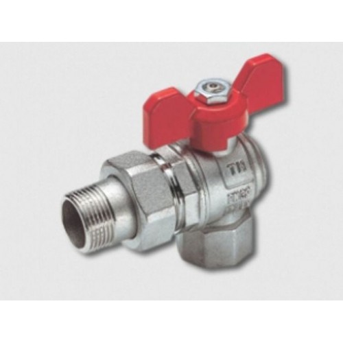 Кран шаровой для коллектора полнопроходной Tiemme 1/2"" прямой резьба НВ ISO228 2120156