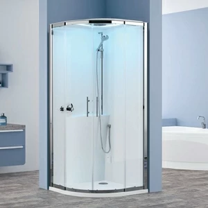 Novellini. Душевая кабина 90x90 R90 STANDARD с низким душевым поддоном, без крыши EON