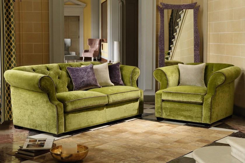 Domingo Salotti Тафтинговый 3-местный диван из ткани Benjamin sun-id-1489680 - Вид №5