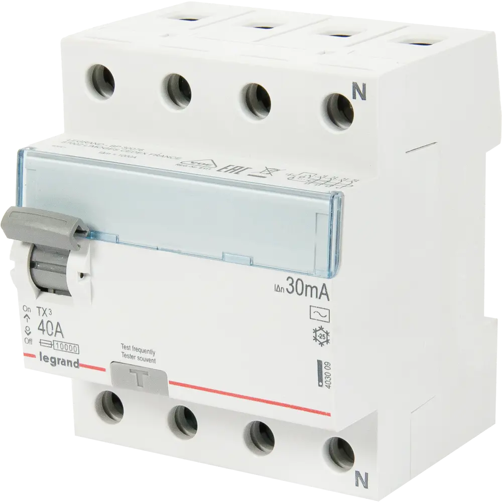 УЗО Legrand TX3 3P N 40 A 30 мА 10 кА AC 403009 STLM-2106403