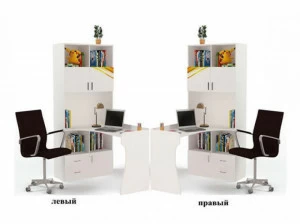 Стол-стеллаж ABC-KING Champion левый белый