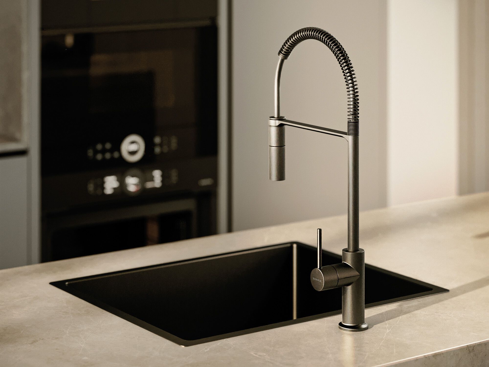 Однорычажный смеситель для кухни с выдвижным ручным душем GUGLIELMI RUBINETTERIE Sprint ARCH-00030603 - Вид №5
