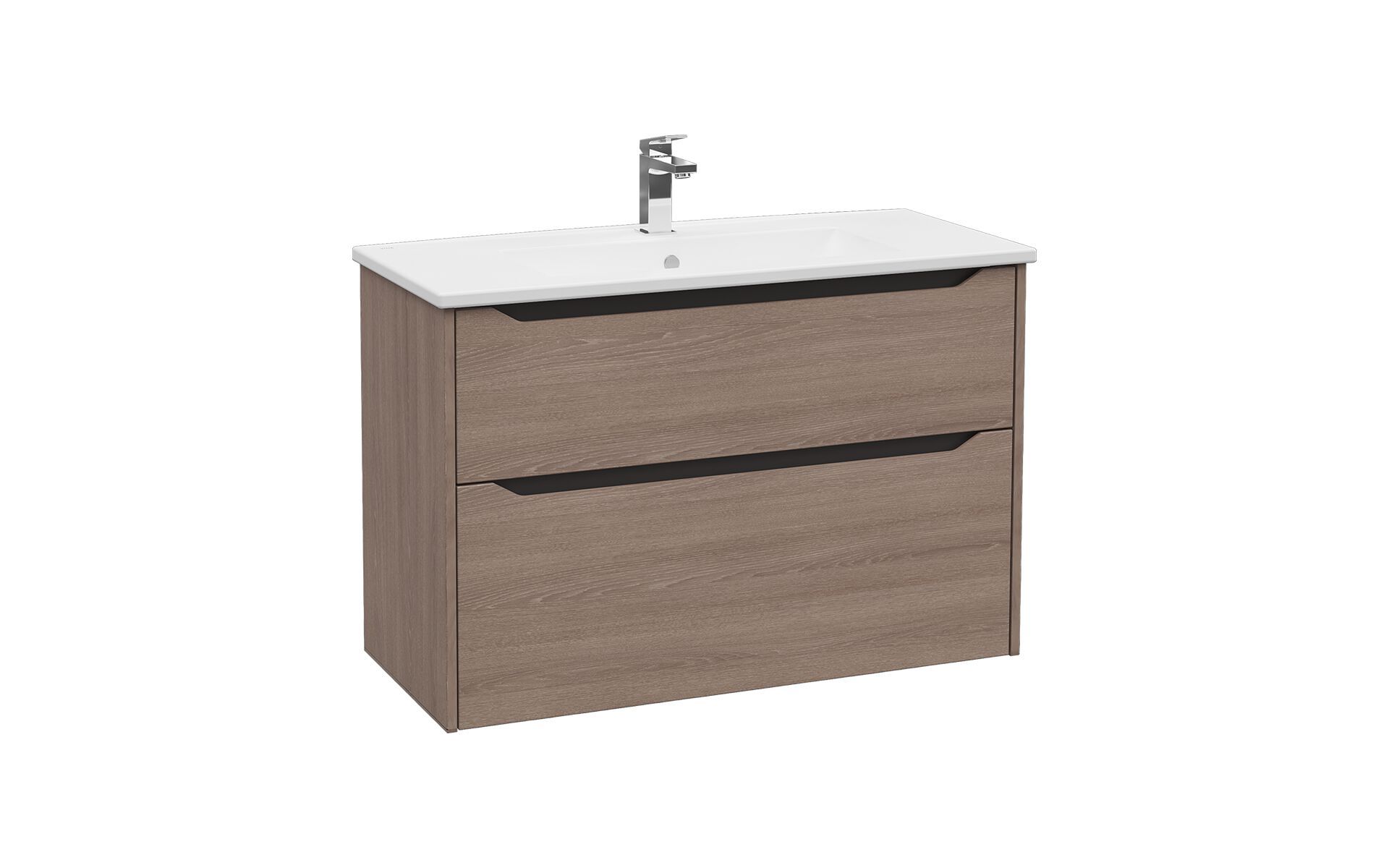 Подвесной шкаф для умывальника с ящиками со встроенной раковиной VitrA Bathrooms Integra Square ARCH-00108792 - Вид №7