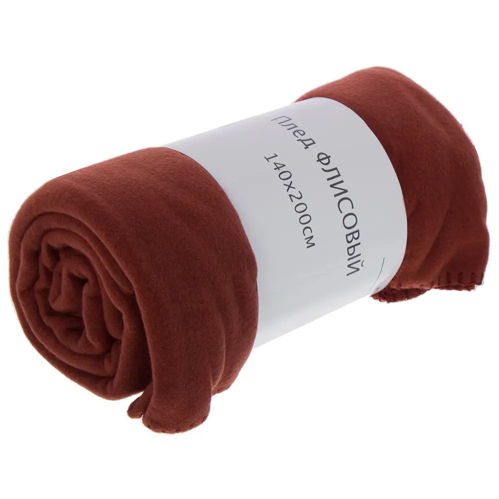 Плед 140х200 см флис цвет шоколадный Santreyd STLM-2043648 - Вид №2