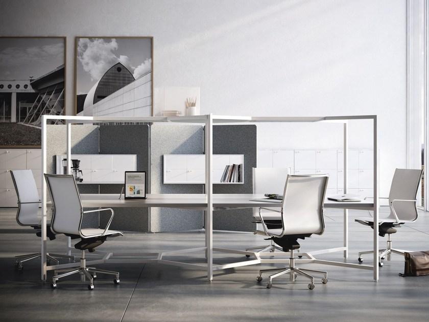 FANTONI Множественное рабочее место со звукопоглощающими перегородками для открытого пространства Hub sun-id-1471219 - Вид №12