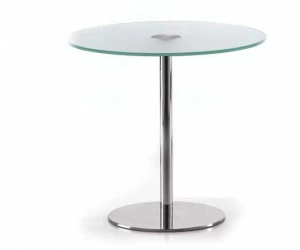 TALIN Круглый стол из стали и стекла Basic