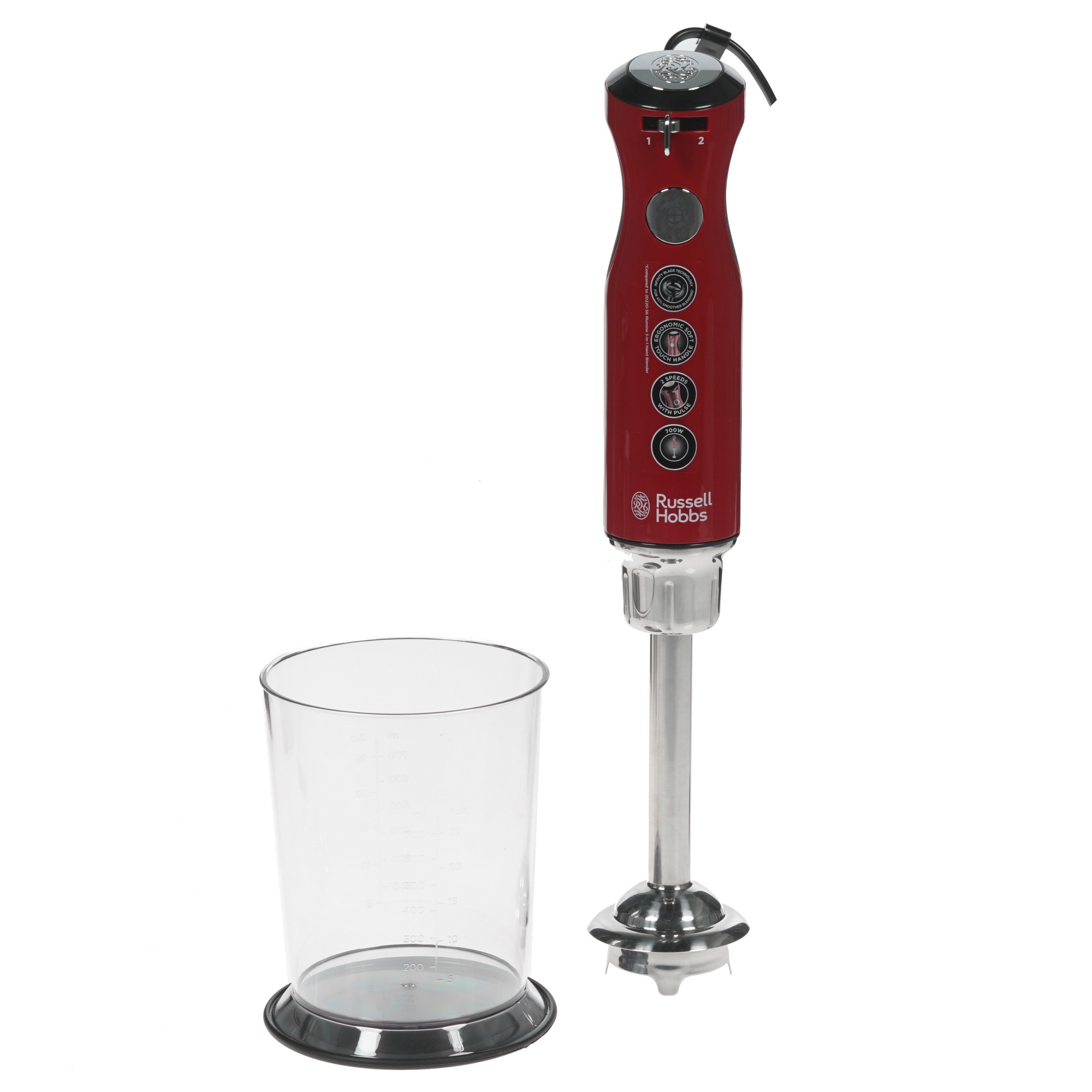 8141371 Блендер погружной Russell Hobbs Retro Hand Blender красный STDN-0078636