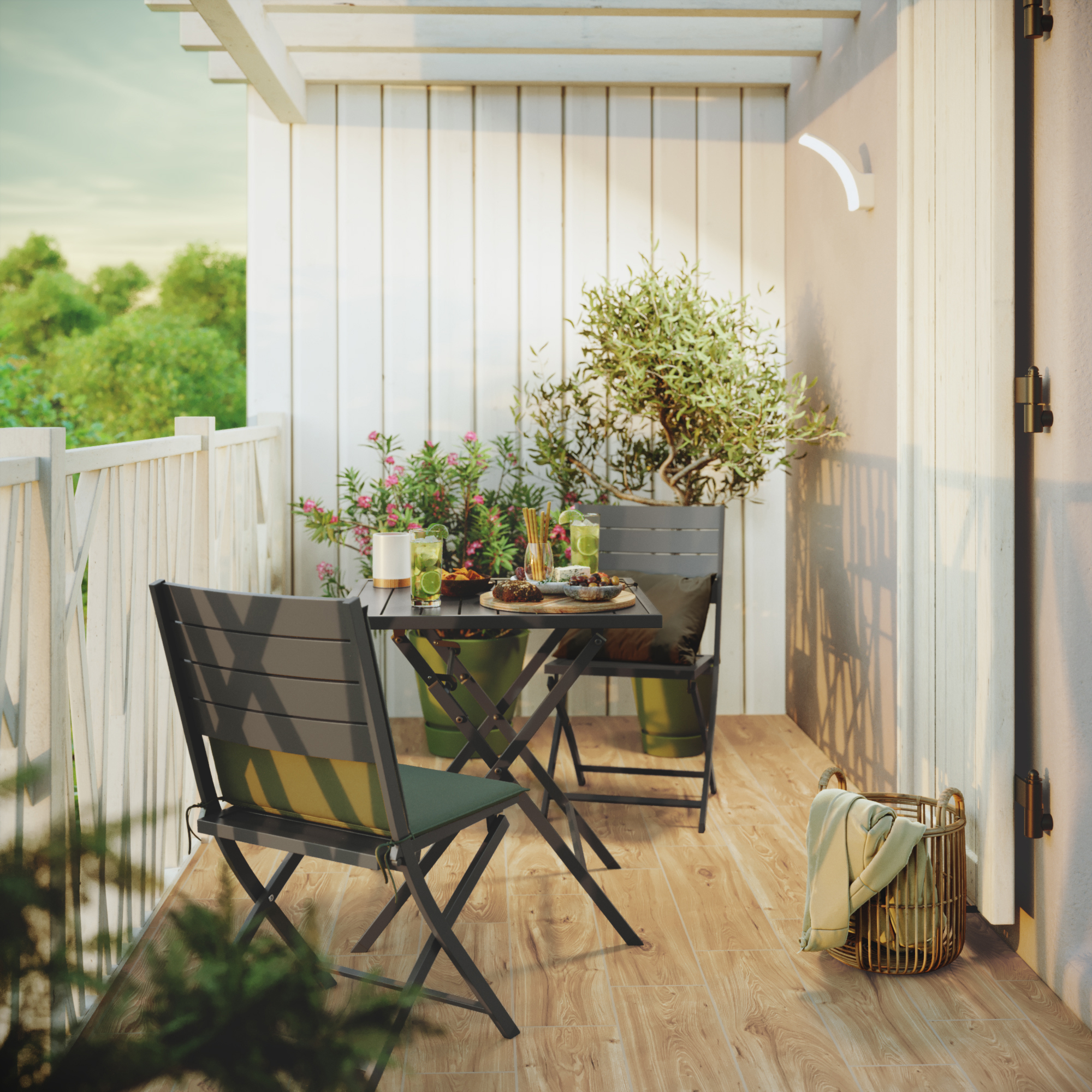 Стол садовый складной NATERIAL Xara 71×71×74 см алюминий 83719679 STLM-0043750 - Вид №15