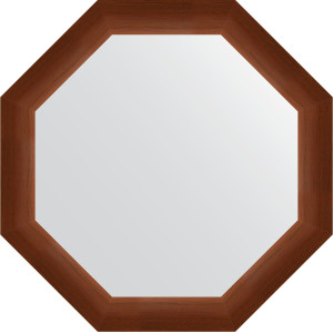 BY 3728 Зеркало в багетной раме - орех 65 mm EVOFORM Octagon