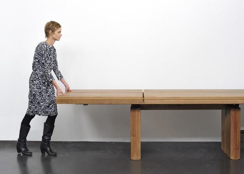 Ethnicraft Раздвижной прямоугольный стол из тика Teak double 12066 - Вид №5