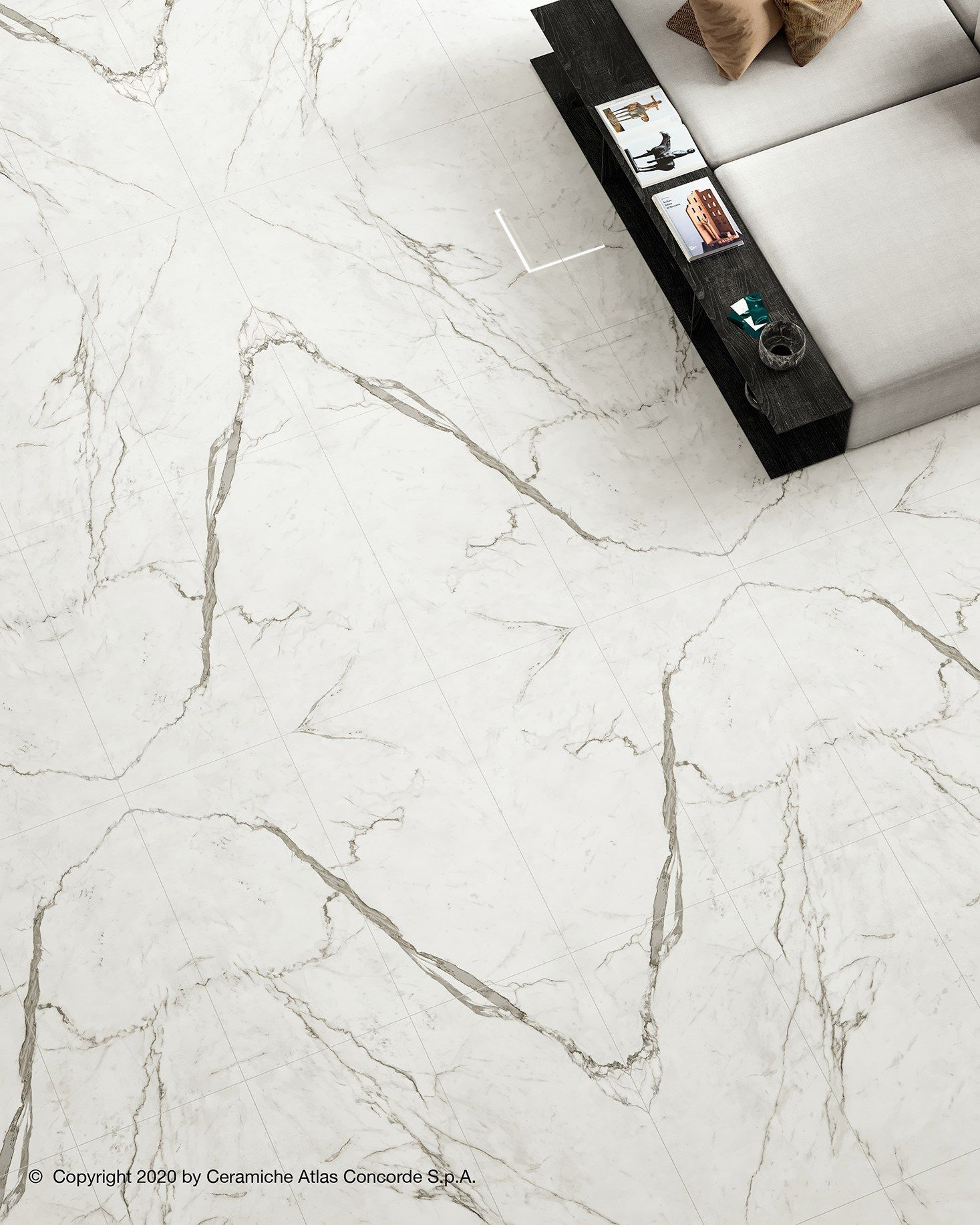 Пол из керамогранита с мраморным эффектом Atlas Concorde Marvel Shine ARCH-00045897 - Вид №46