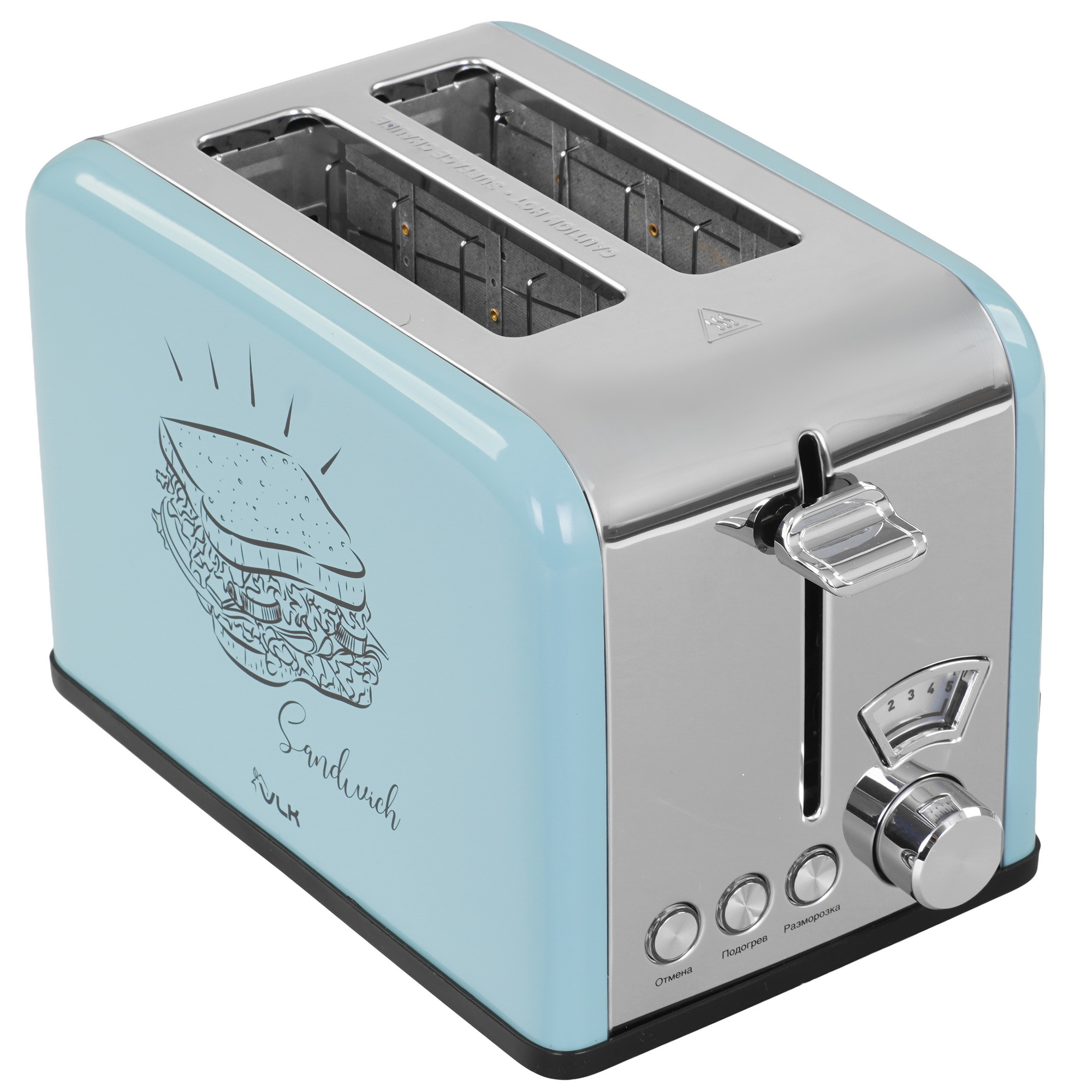 9905710 Тостер VLK Palermo 100 голубой STDN-0119416