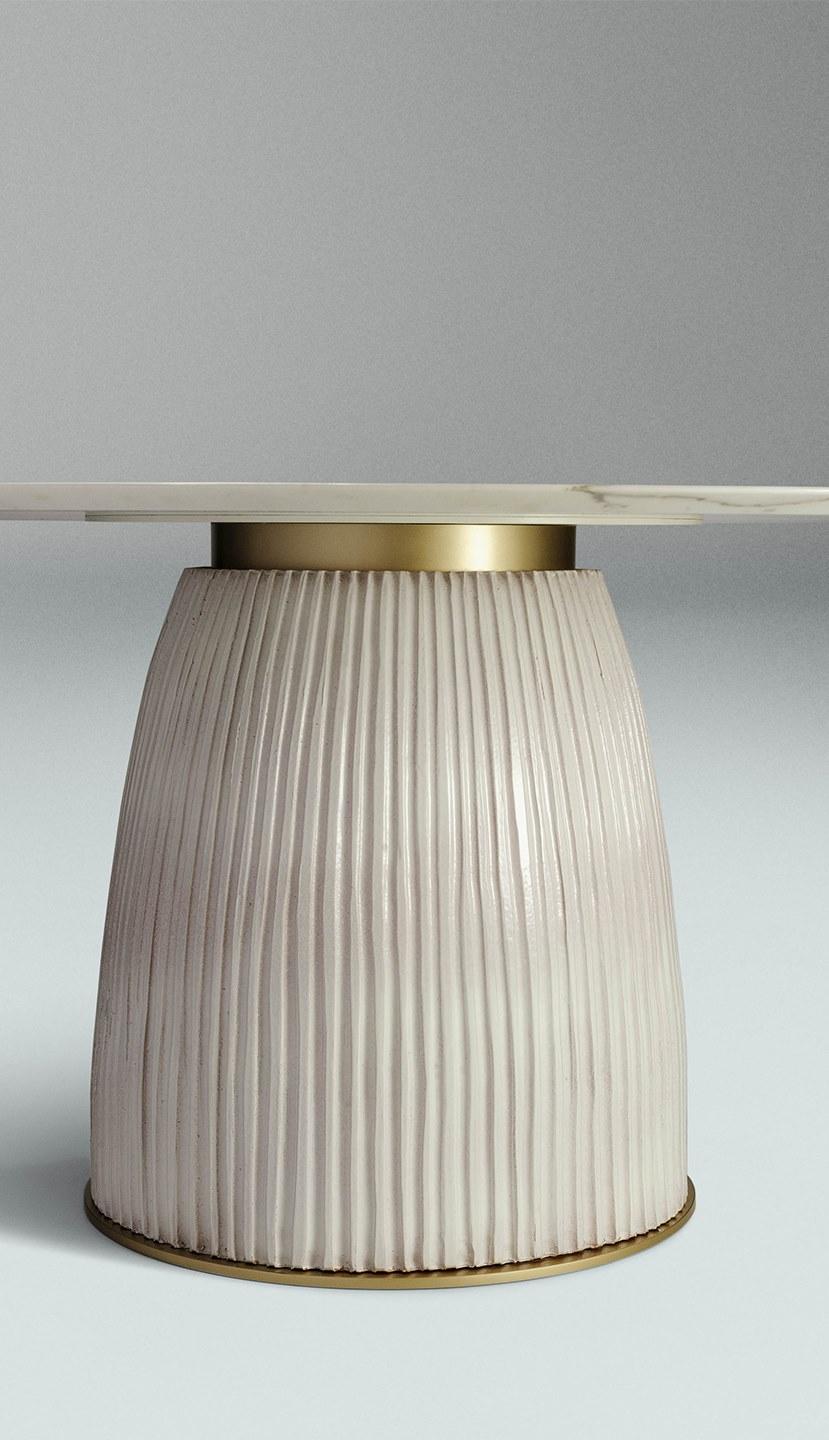 Paolo Castelli Круглый стол из мрамора calacatta и керамики sun-id-1461221 - Вид №3