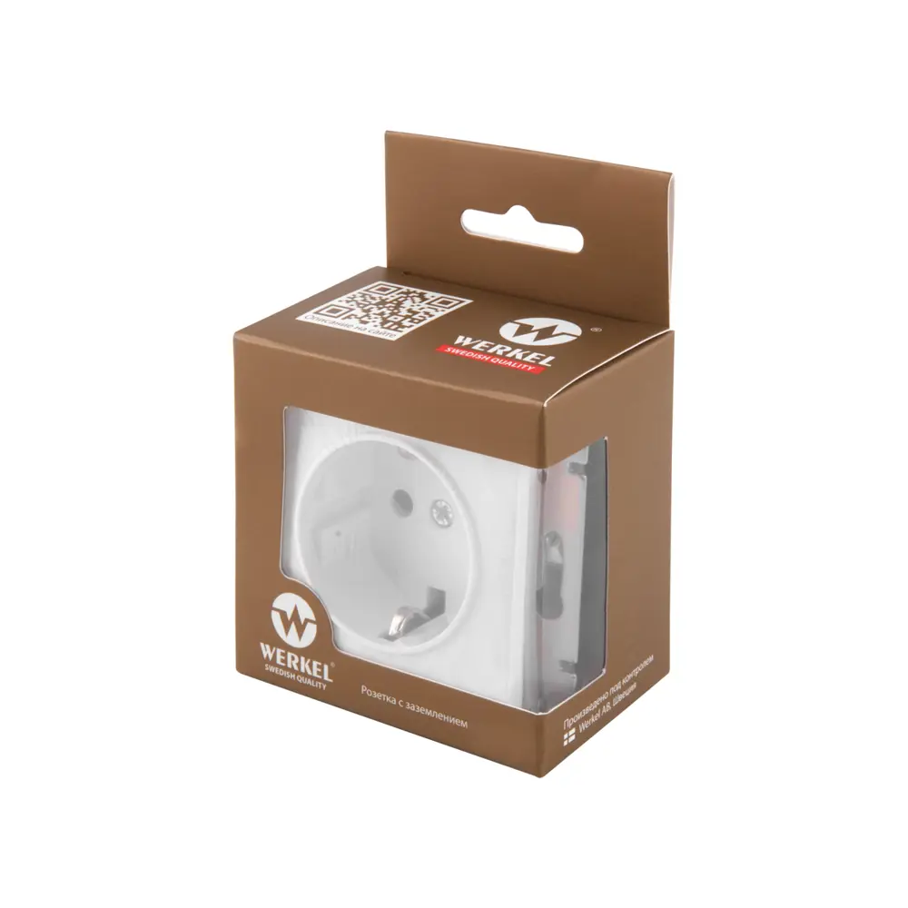 Розетка встраиваемая Werkel Hammer с заземлением цвет белый STLM-2158210 - Вид №3