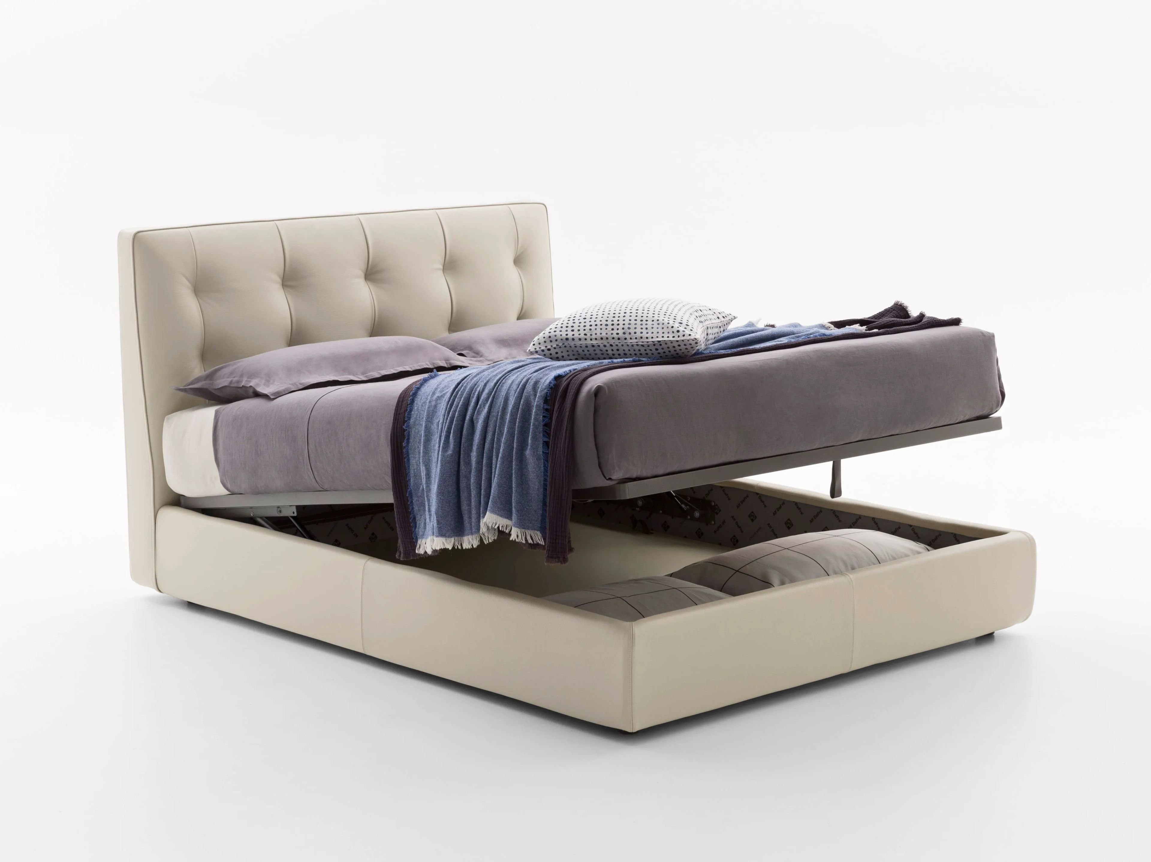 Двуспальная кровать-контейнер с капитонным изголовьем Alf DaFrè MIRAM ARCH-00150049 - Вид №1