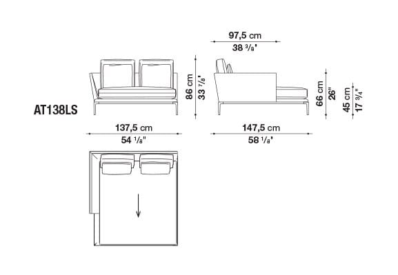Кожаный диван B&B Italia Атолл ARCH-00112726 - Вид №28