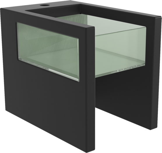 GLBI013 Напольное биде приставное GSG CERAMIC GLASS