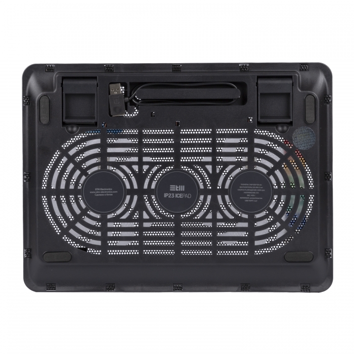 IP23 laptop cooling black (17,3"", 2x(125x125), plastic+metal mesh) STM Santreyd  - Вид №1