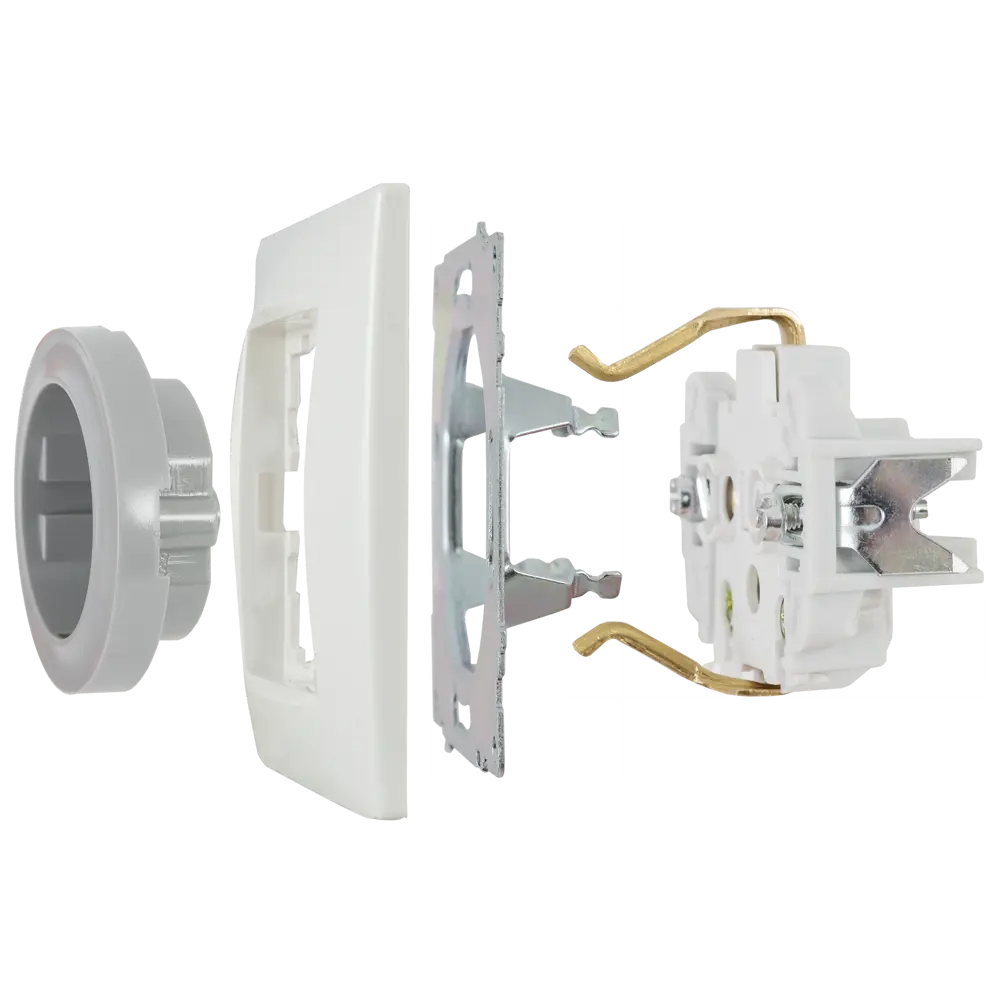 Розетка встраиваемая Onekey Florence с заземлением, цвет серый ONEKEYELECTRO STLM-2023435 - Вид №6