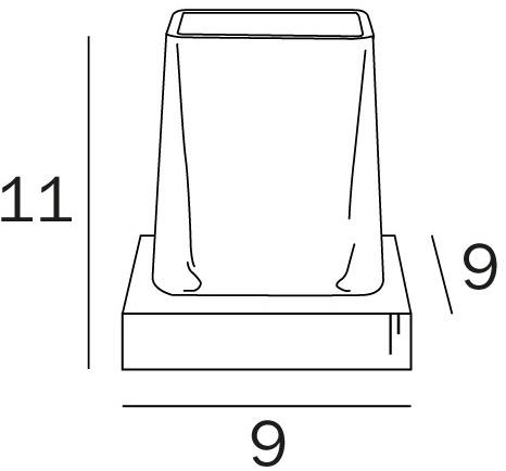 INDA® Подставка для зубных щеток в стекле Divo A2010z - Вид №1