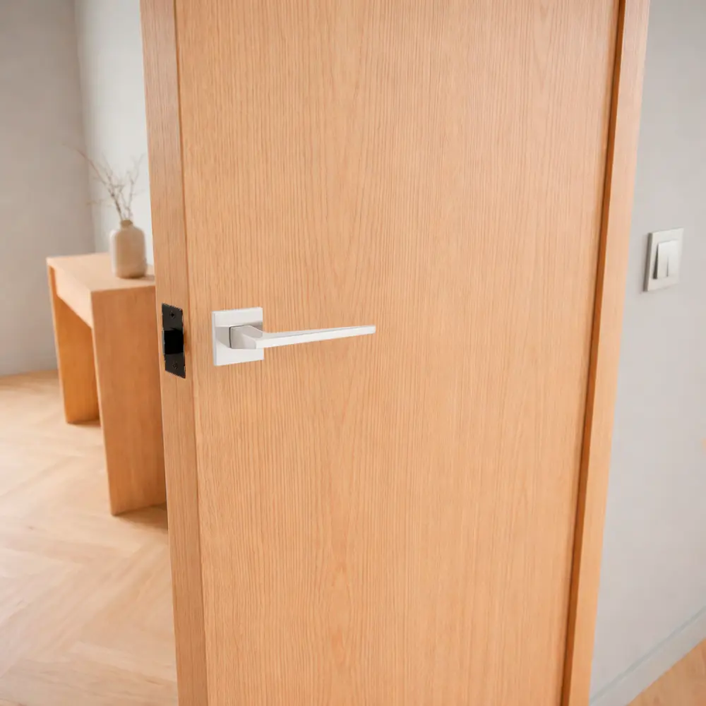 Дверная ручка на розетке Armex H-30171-A без запирания цвет никель STLM-2020015 - Вид №5