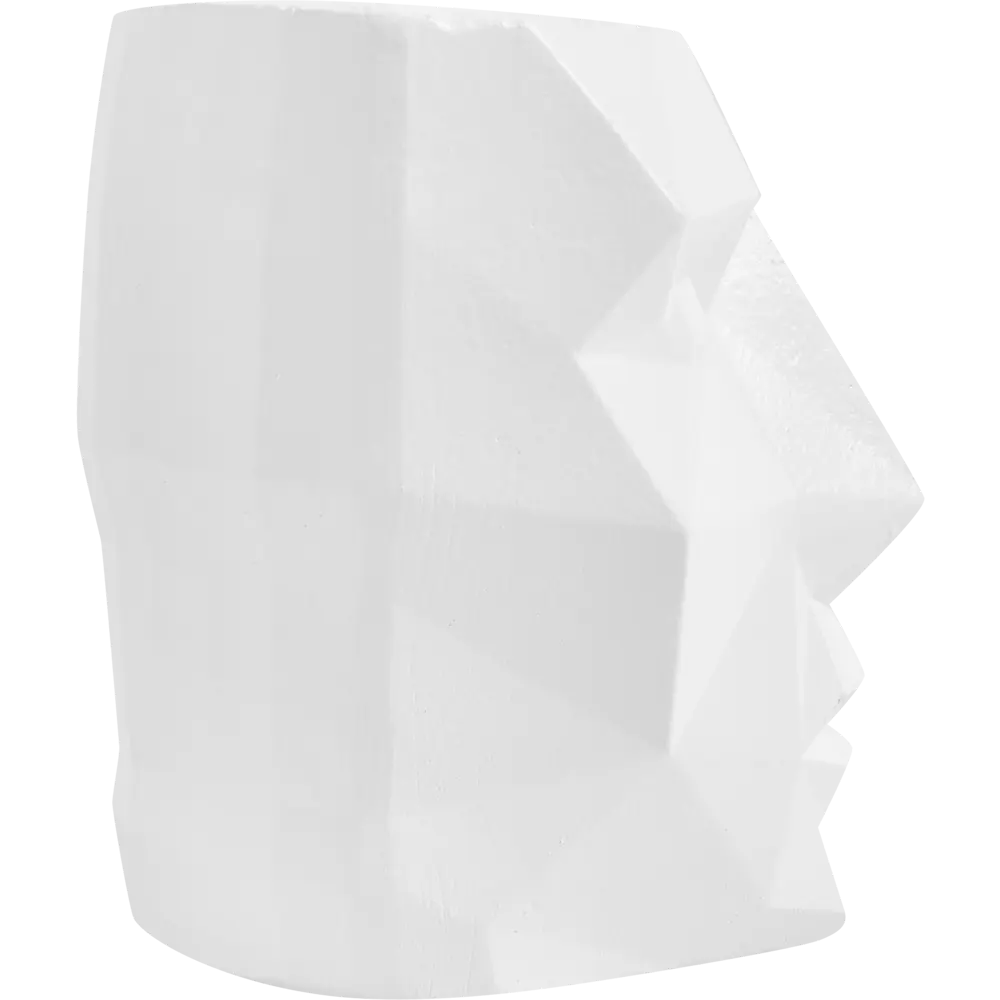 Ваза для цветов Голова граненая гипс белый Santreyd STLM-2103457 - Вид №2