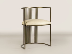 Стальной стул с мягким сиденьем