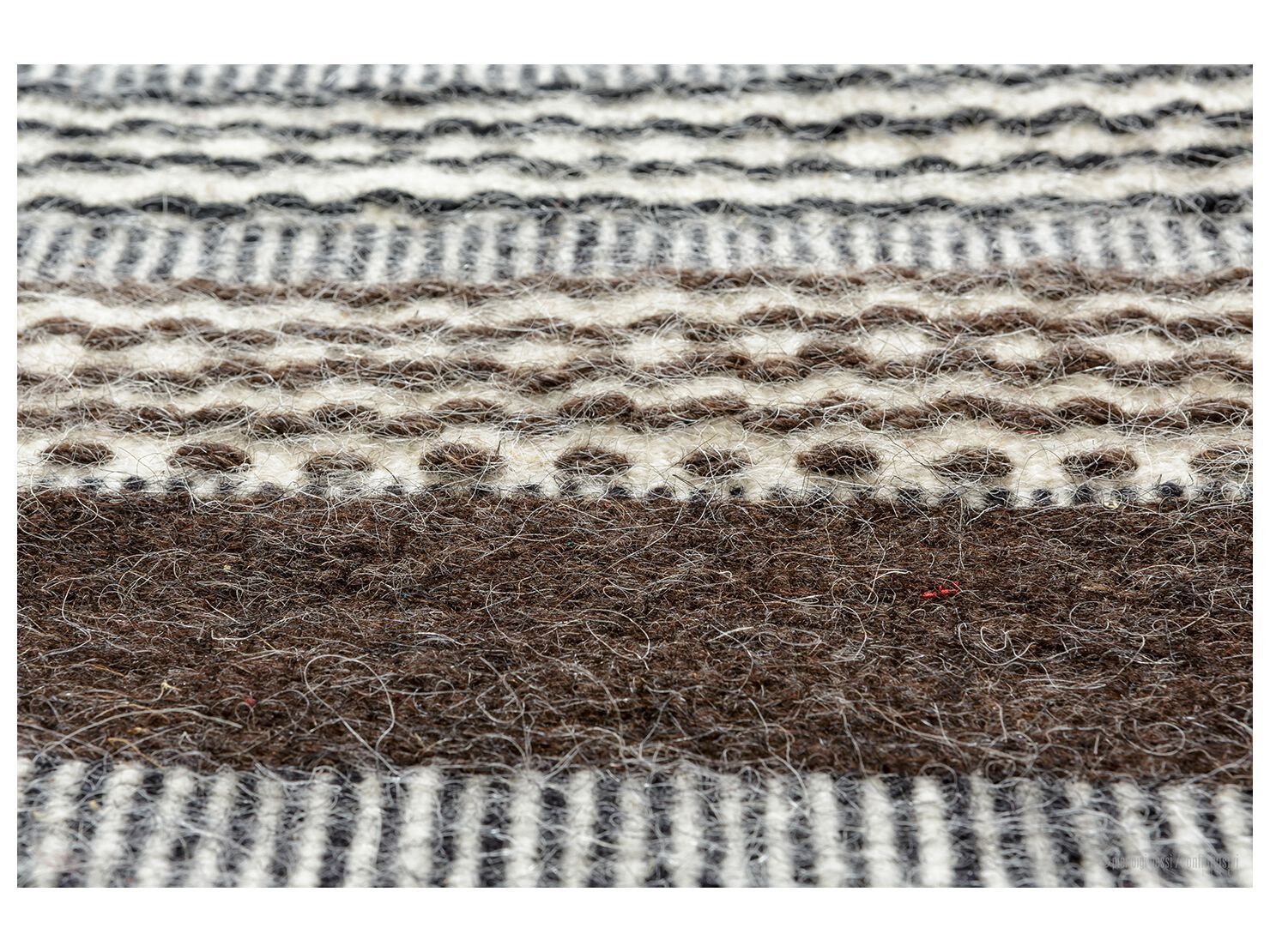 Полосатый шерстяной ковер ручной работы Eugenia Pinna плетение ARCH-00033206 - Вид №1