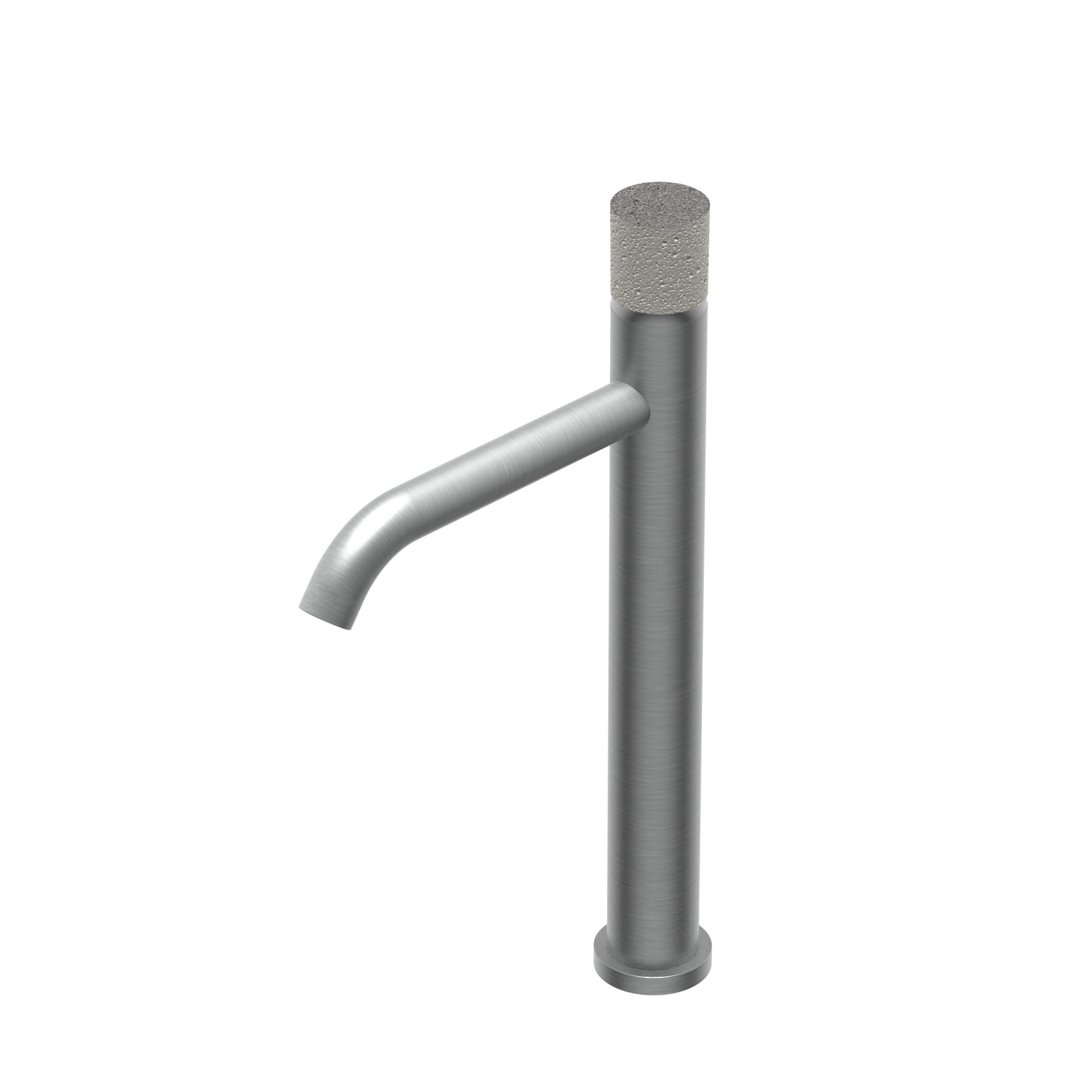 E0BA0129C Открытый однорычажный смеситель для раковины Ritmonio Diametro35 Inox Concrete