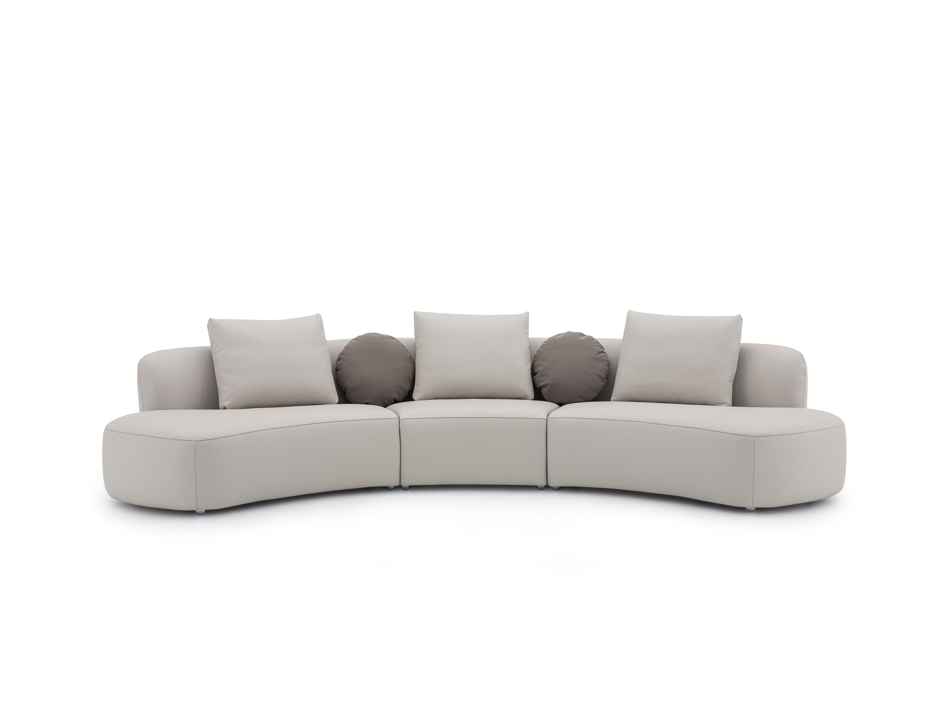 4-местный кожаный модульный изогнутый диван CAMPO DE' FIORI BELLA ARCH-00030047