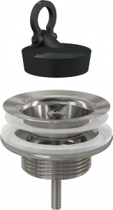 Донный клапан сифона для умывальника 5/4" цельнометаллический