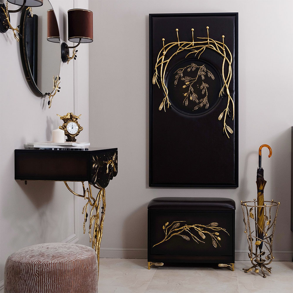 11628 Банкетка Oliva Branch Каштан Амбер BOGACHO 4627196597495 - Вид №3