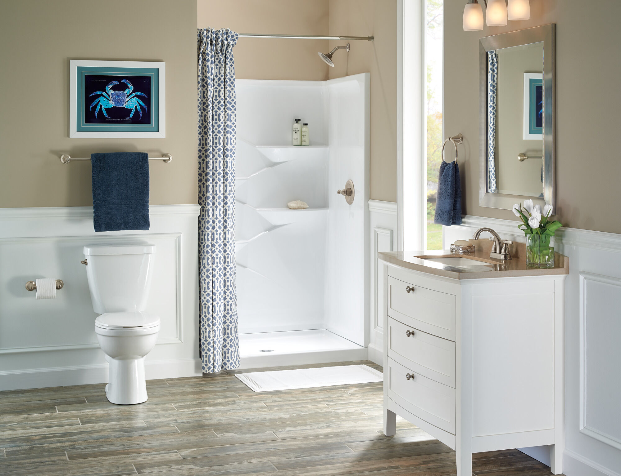 Подставка для душа 48 "X 34" Delta Faucet B78311-4834-WH - Вид №5