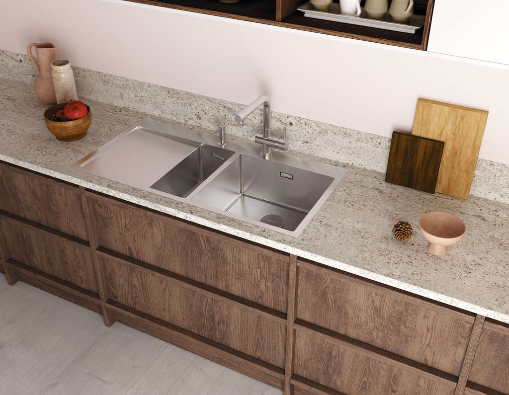 Кухонная мойка Akisame 100-2 LG-L OMOIKIRI 4973089 - Вид №1