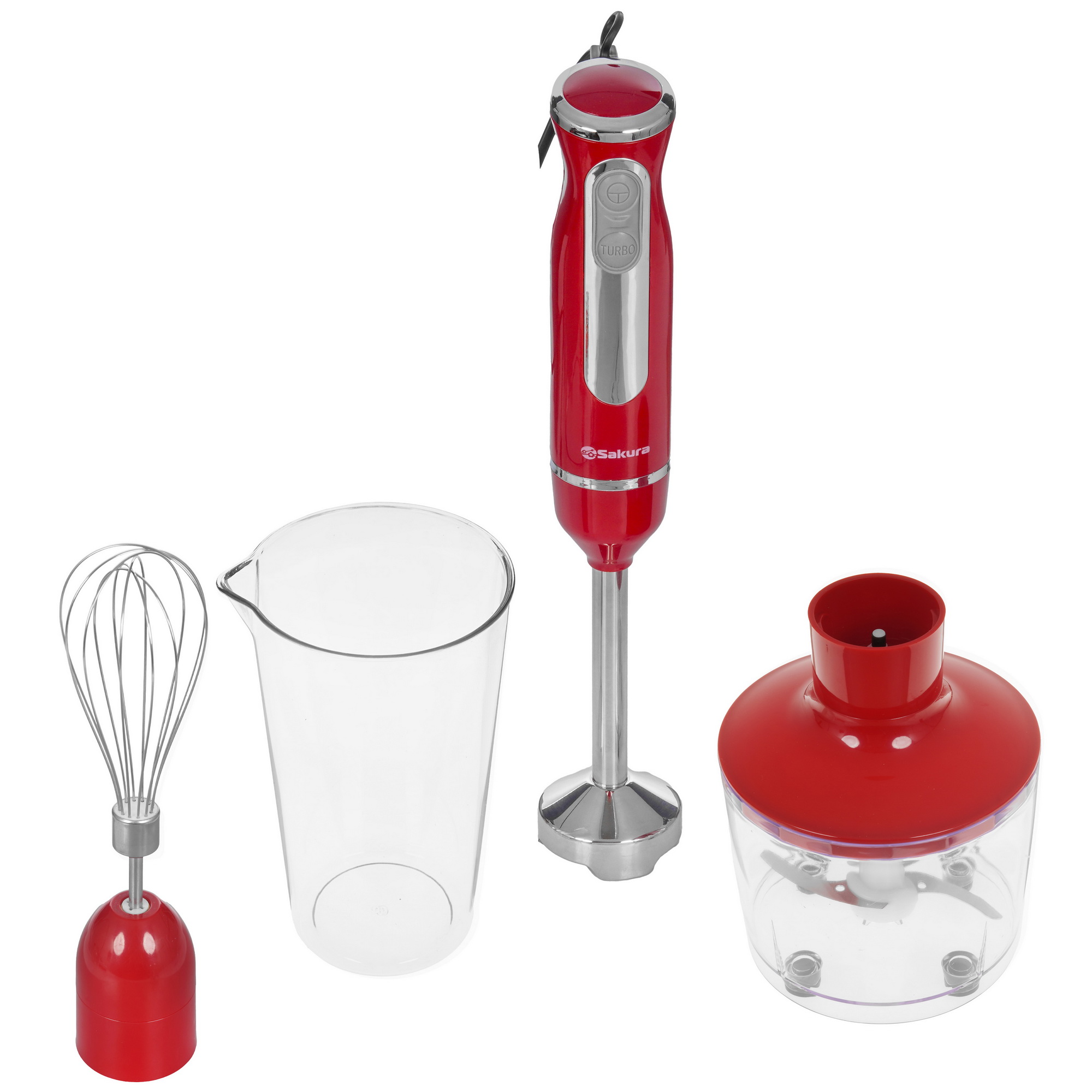 9173257 Блендер погружной SAKURA SA-6247SR красный STDN-0104723