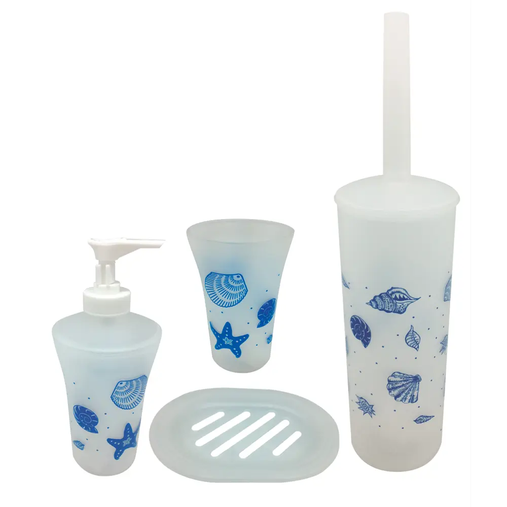 Стакан для зубных щёток настольный Vidage «Океан» пластик цвет голубой Ocean STLM-2173717