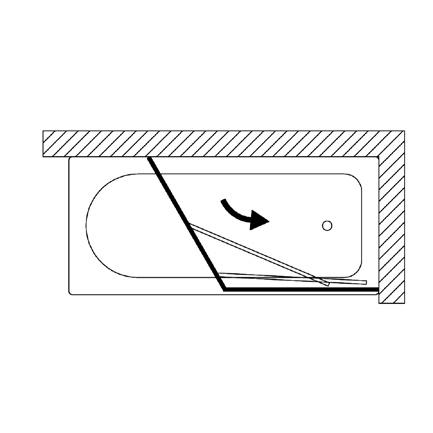 42345 Душевое ограждения на борт вынны Samo Италия Bath Screens - Вид №2