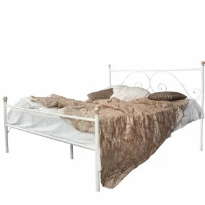 Кованая двуспальная кровать 180х200 с одной спинкой белая "Анталия" FRANCESCO ROSSI АНТАЛИЯ 134680 Белый