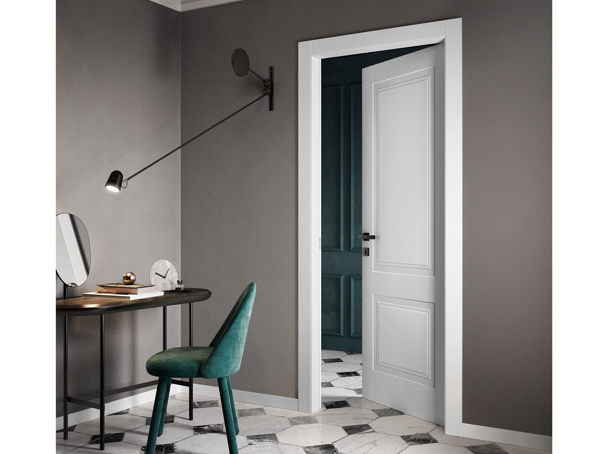 Классический стиль пантограф лаковая распашная дверь GAROFOLI Milia ARCH-00020890 - Вид №1