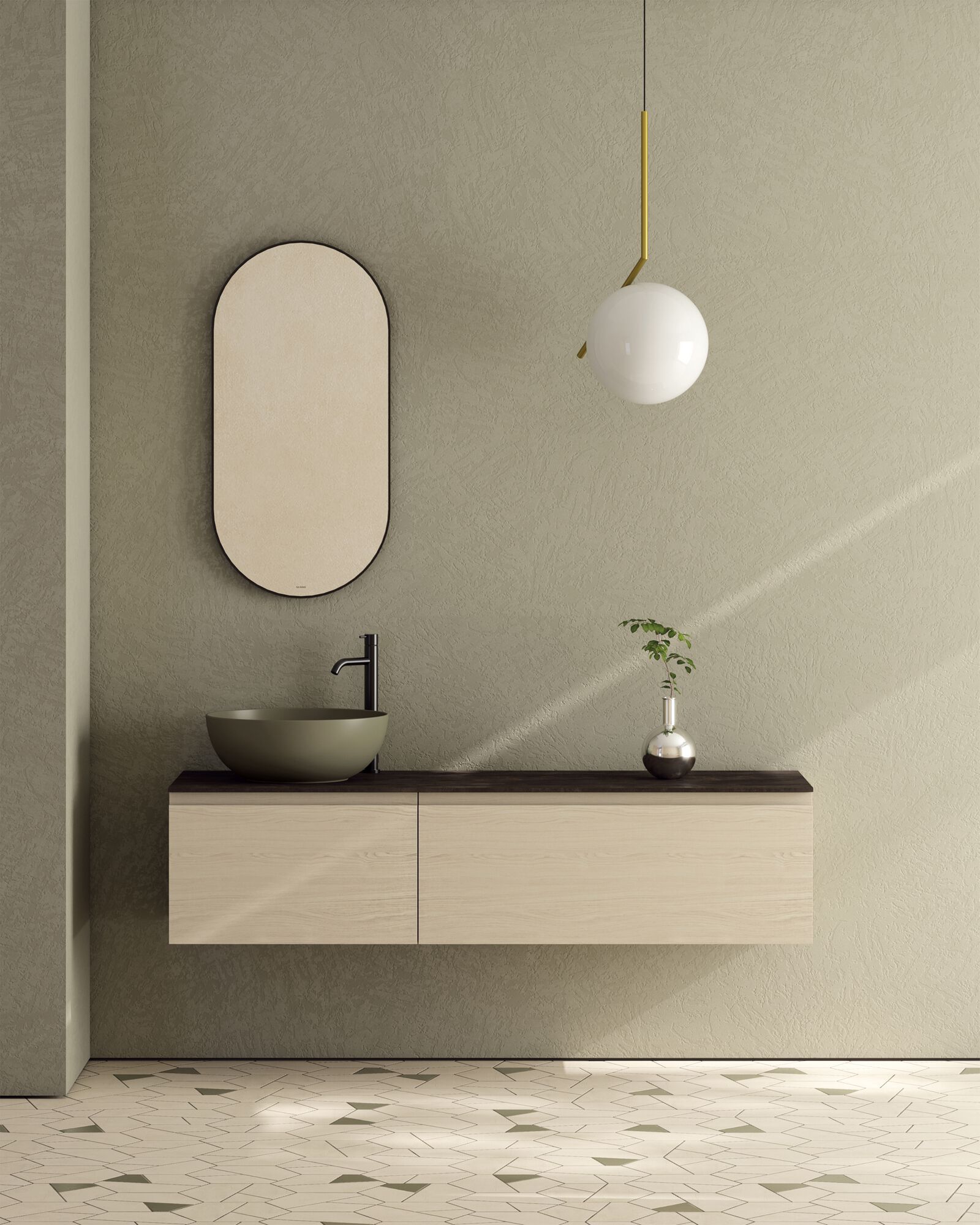 Подвесной шкаф для умывальника со встроенной раковиной Ceramica Globo I Maestri ARCH-00042913 - Вид №2