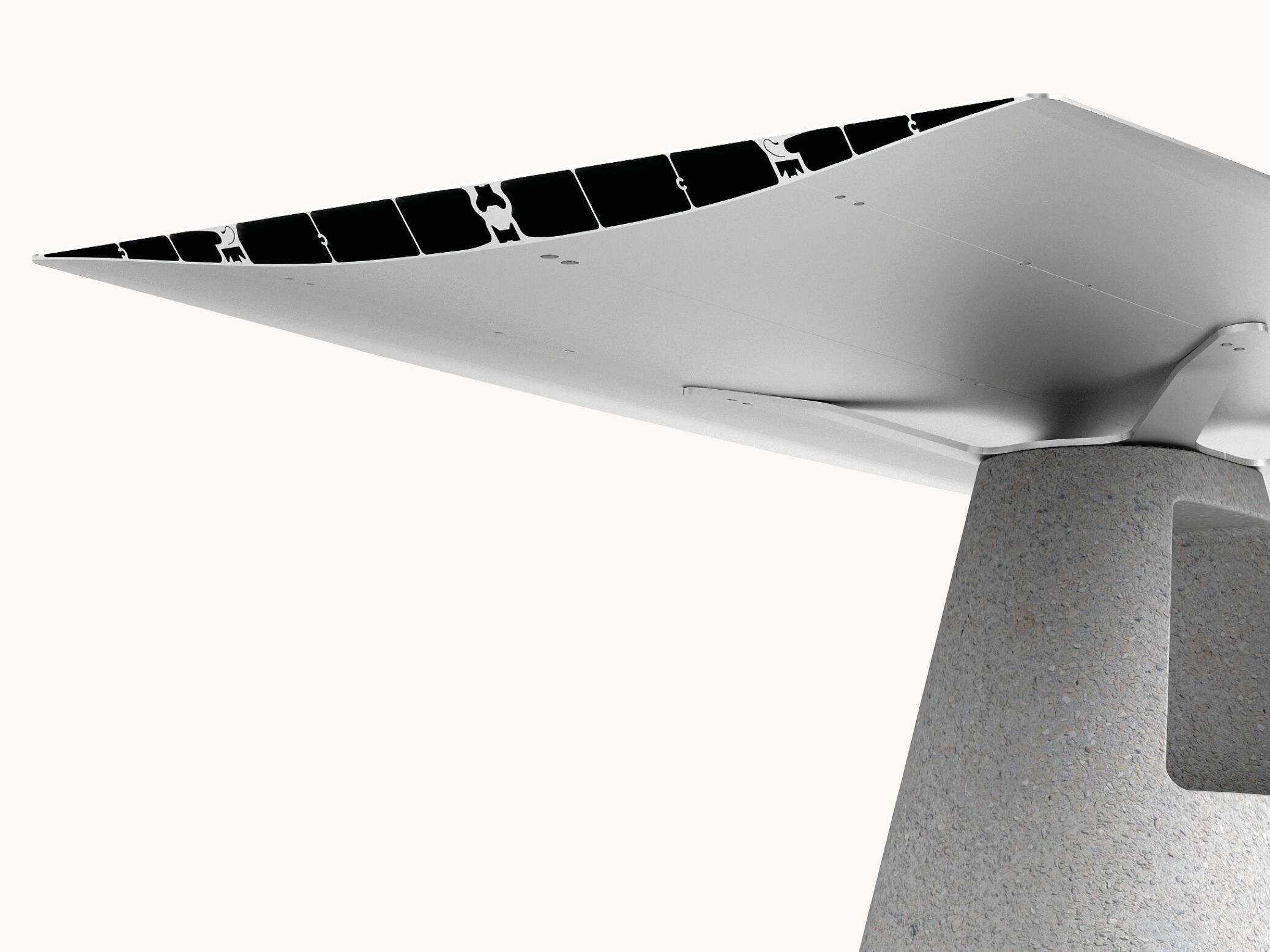 Прямоугольный обеденный стол из алюминия и бетона BD Barcelona Aluminium ARCH-00127398 - Вид №1