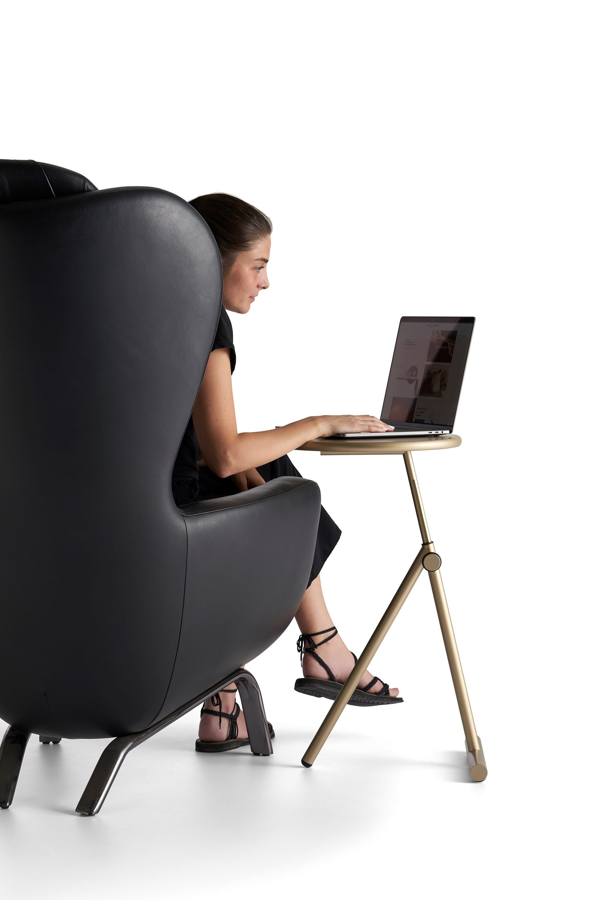 Регулируемый по высоте круглый журнальный столик с колесами Opinion Ciatti KOJI ARCH-00052625 - Вид №5