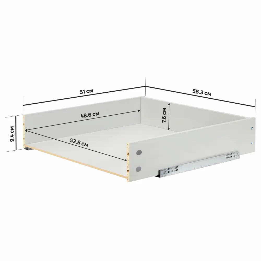 Ящик Delinia низкий 55.3х9.4х51 см, ЛДСП STLM-2113317 - Вид №1