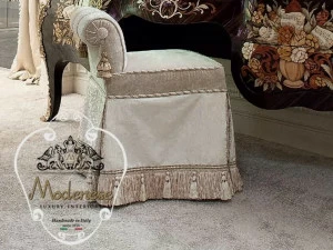 Modenese Gastone Низкий табурет с тканевой обивкой Deluxe
