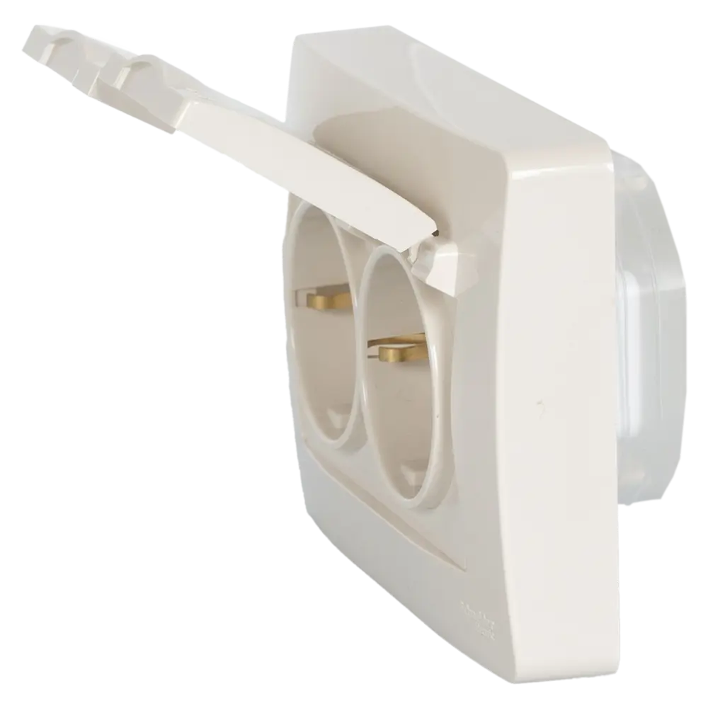 Розетка двойная встраиваемая Systeme Electric Blanca с заземлением цвет бежевый 82454981 STLM-2003267 - Вид №1