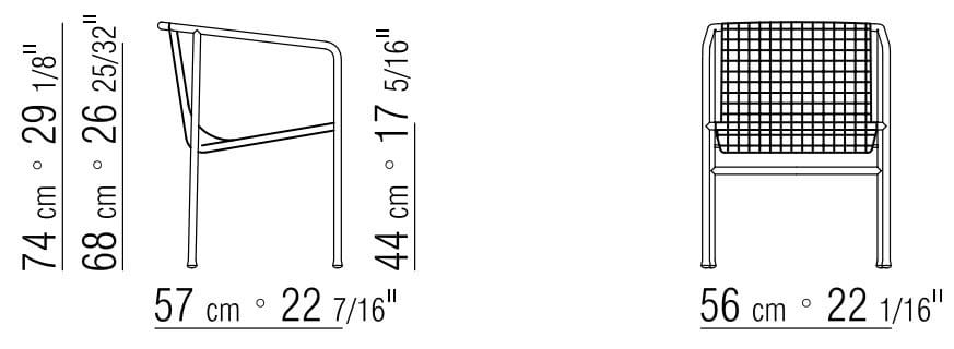 Садовый стул из нержавеющей стали и пластика Flexform Ottavia ARCH-00013846 - Вид №1
