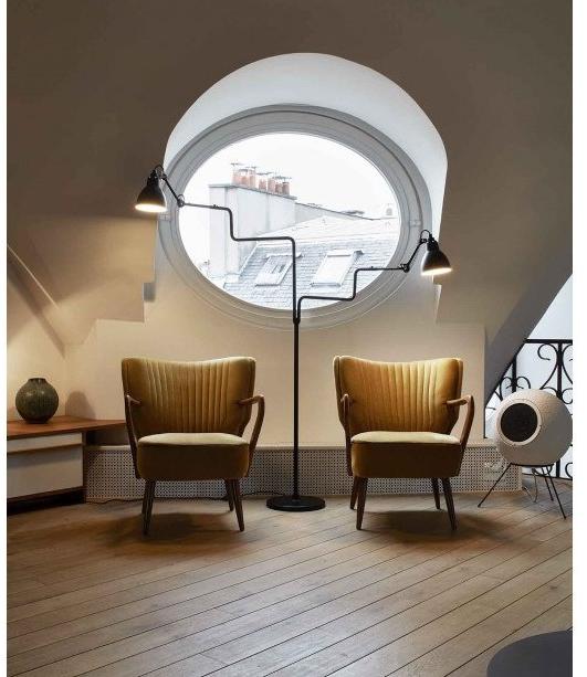 DCW éditions Регулируемый стальной торшер Les doubles de gras sun-id-1398623 - Вид №1