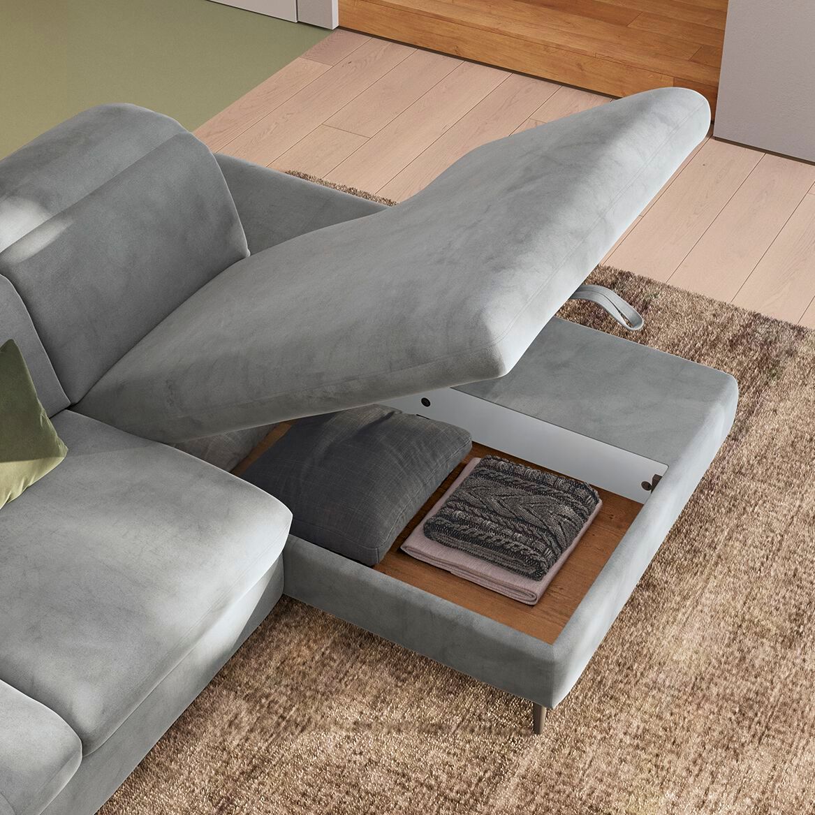 Модульный тканевый диван с отсеком для хранения Febal Casa Must ARCH-00047729 - Вид №8